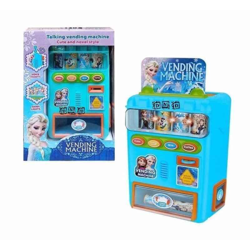 Jual Mainan Anak Vending Machine Frozen Biru Anna Elsa Mesin Jualan