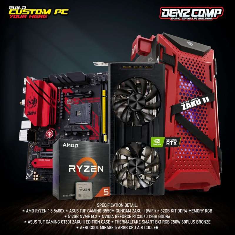 Jual GAMING PC ASUS - AMD RYZEN 5 5600X (RTX3060 12GB) RAM 32GB - SSD ...
