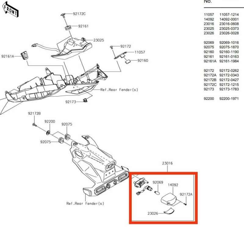Jual Lampu Plat Nomor Kawasaki Ninja 250fi 2018 Original Ready Stock Di