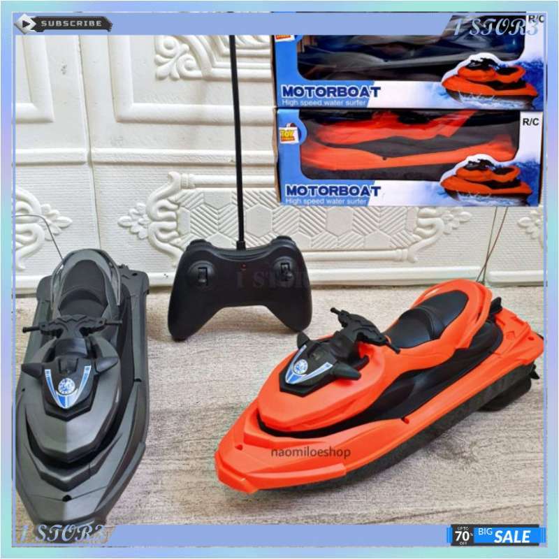 Promo Rc Jet Ski Mainam Remote Control Kapal Motor Boat Kapal Robot