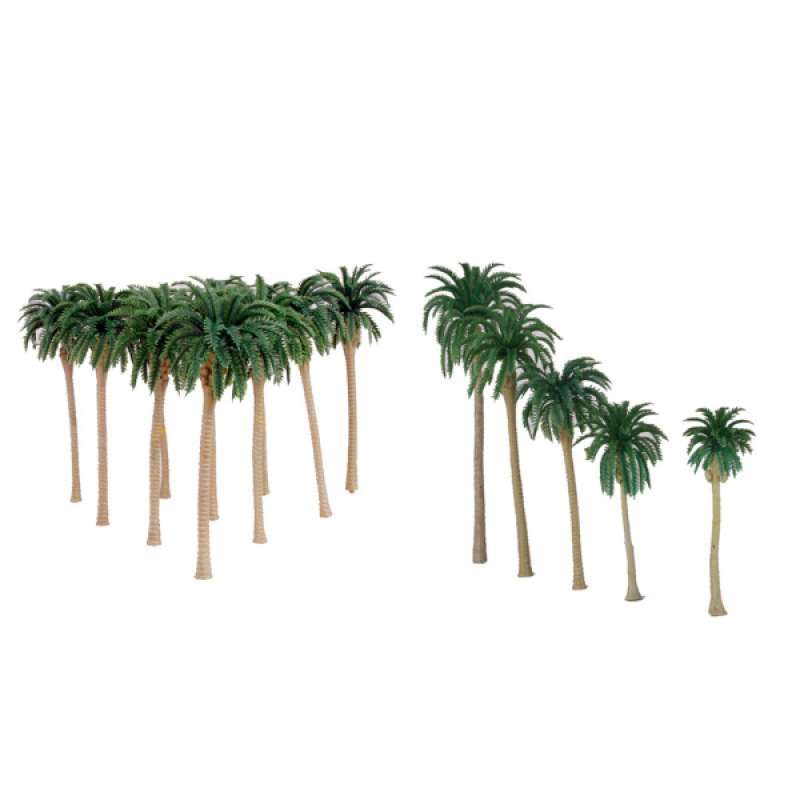 Promo Plastic Train Model Coconut Palm Trees Train Layout Mini Scenery ...