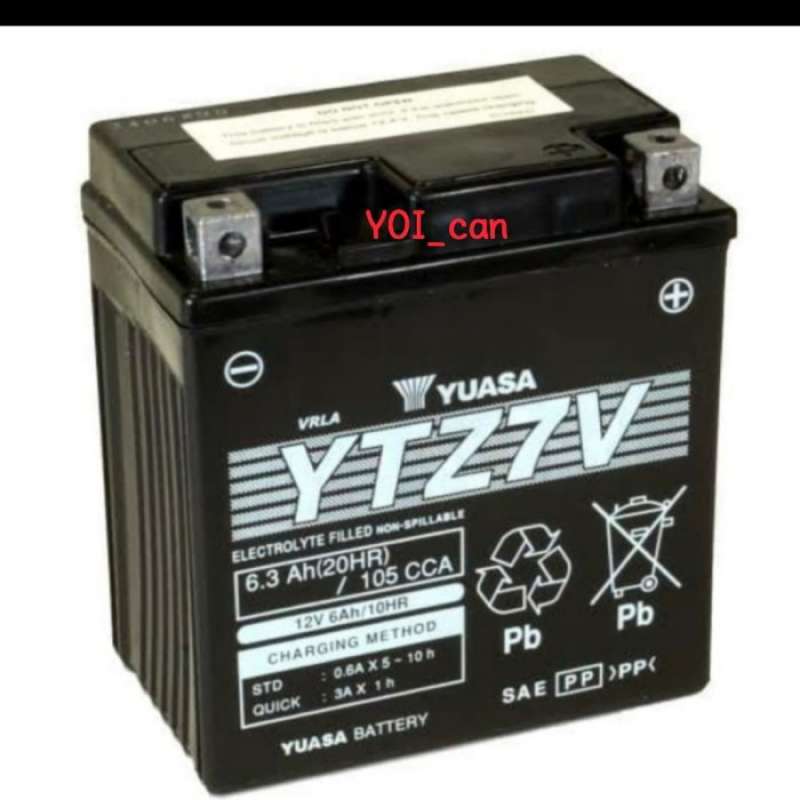 Jual AKI MOTOR YAMAHA AEROX 155 YUASA YTZ7V ORIGINAL di Seller