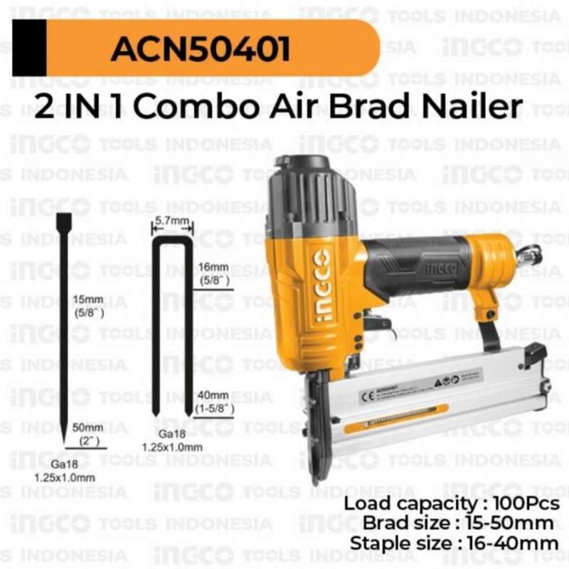 Jual INGCO ACN50401 AIR NAILER GUN PAKU HEKTER TEMBAK ANGIN INGCO GA18 di Seller KMM Teknik