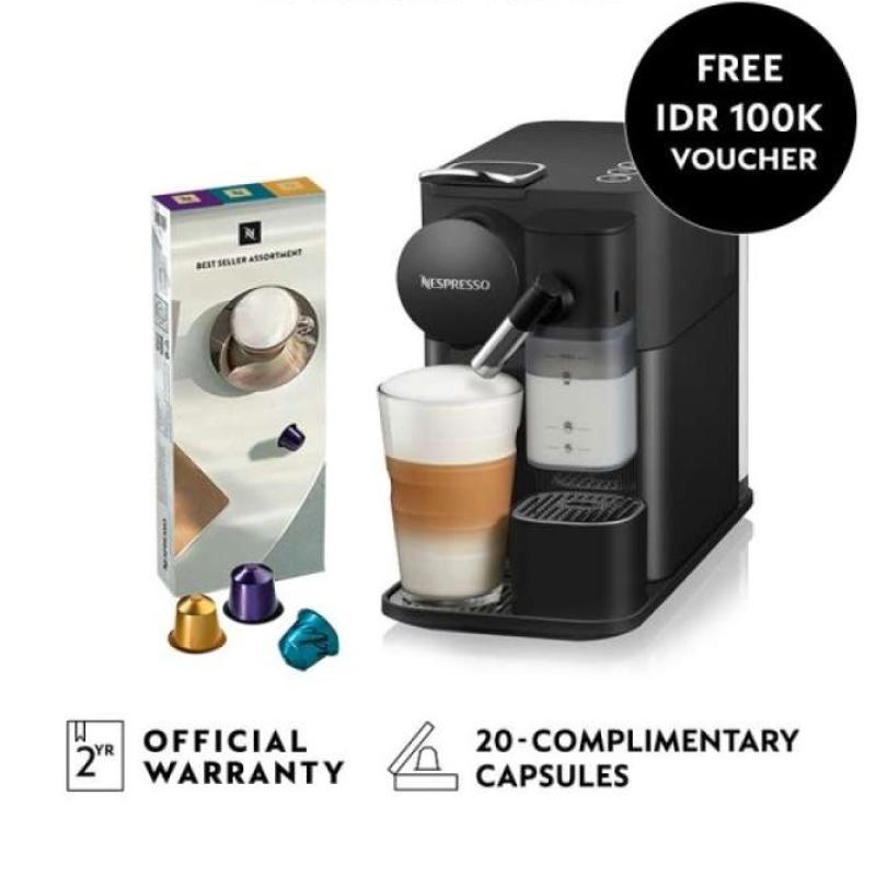 Promo Nespresso Lattissima One Coffee Machine Black, Bundle With 30