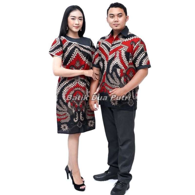 Jual Couple Batik Kemeja Pria Dres Wanita Motif Batik Terbaru By Batik ...