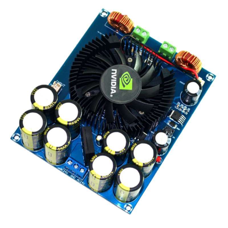 Promo Amplifier Board with Cooling Fan HiFi Stereo ClassD AMP 2 Channels 210Wx2 Diskon 23