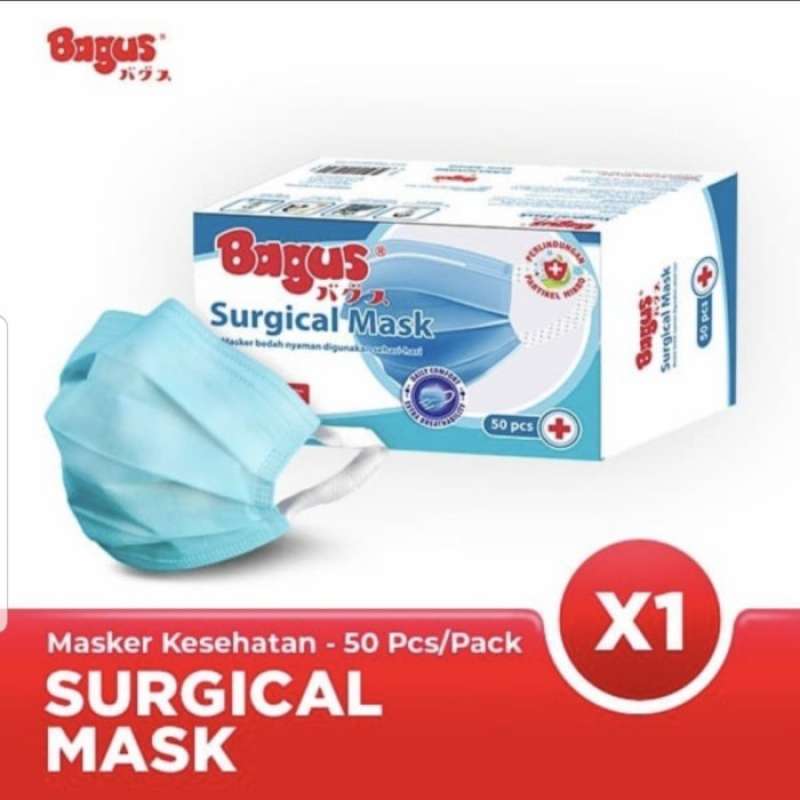 Jual BAGUS MASKER SURGICAL MASK ISI 50PCS di Seller Medika 23 Duren