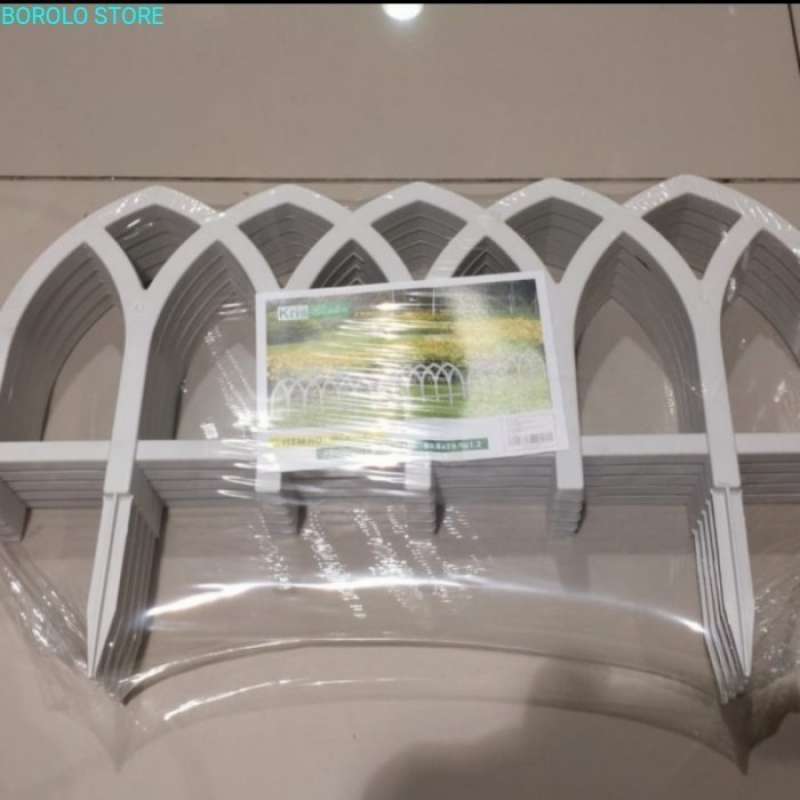 Promo Pagar Taman Plastik Set 5 Pcs - Kris Garden - Putih - Putih