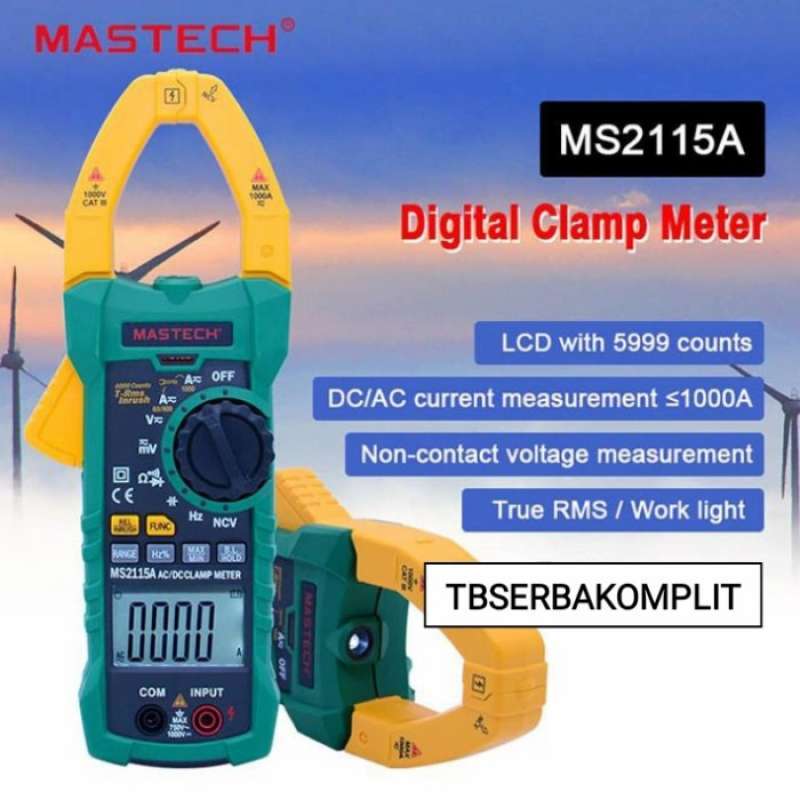 Jual MASTECH MS2115A TRUE RMS AC DC CLAMP AMPERE METER 1000A MS-2115A ...