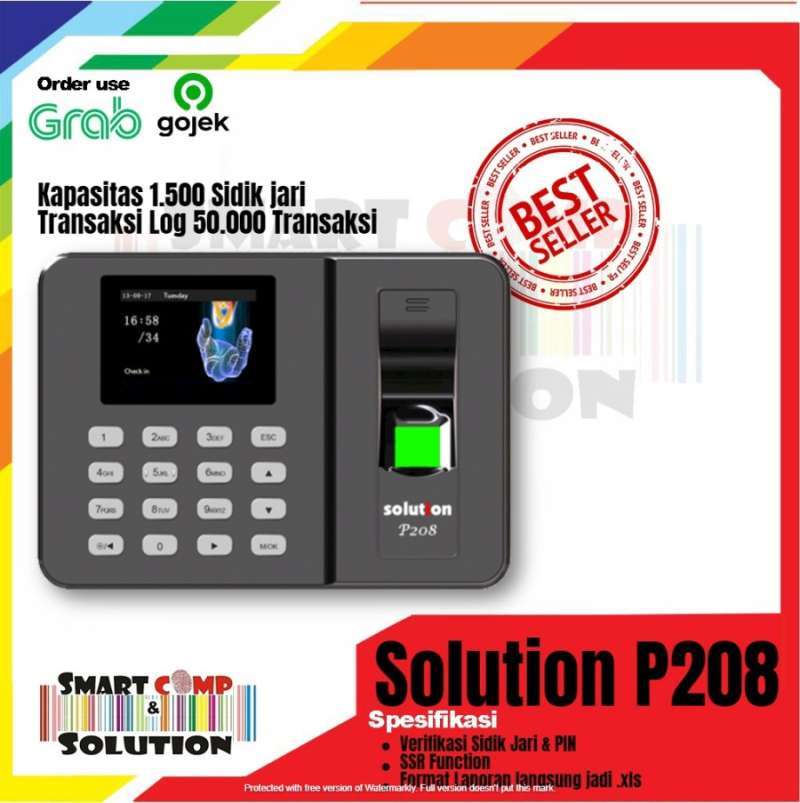 Jual Mesin Absensi Fingerprint Finger Print Solution P208 Di Seller Jual Mesin Absensi Fingerprint Finger Print Solution P208 Di Seller