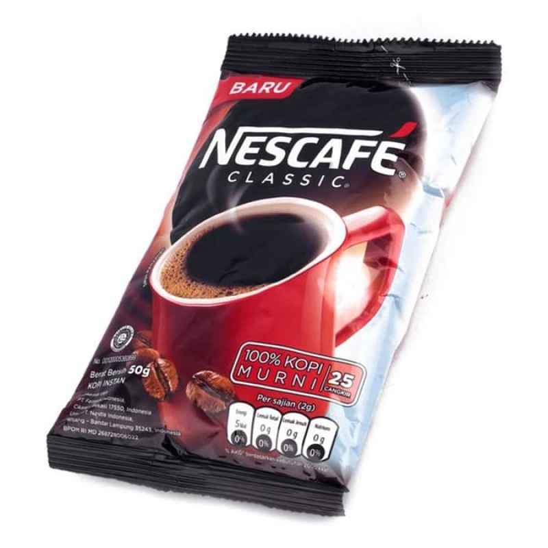 âˆš Nescafe Classic Black Coffee Powder 50g - Kopi Klasik