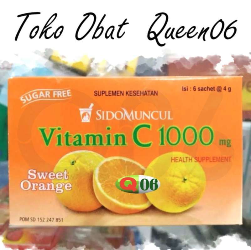 Jual Vitamin C 1000 Mg Sidomuncul Per Box ORIGINAL (6 Sachet) di