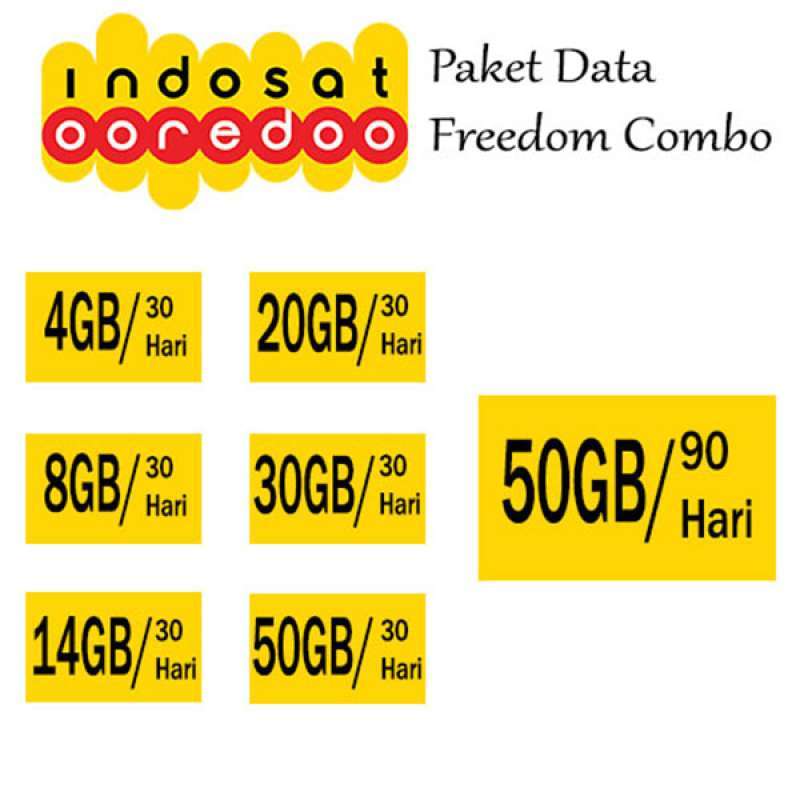 Jual INDOSAT - Paket Data Freedom Combo 50GB / 30 Hari di Seller Anak