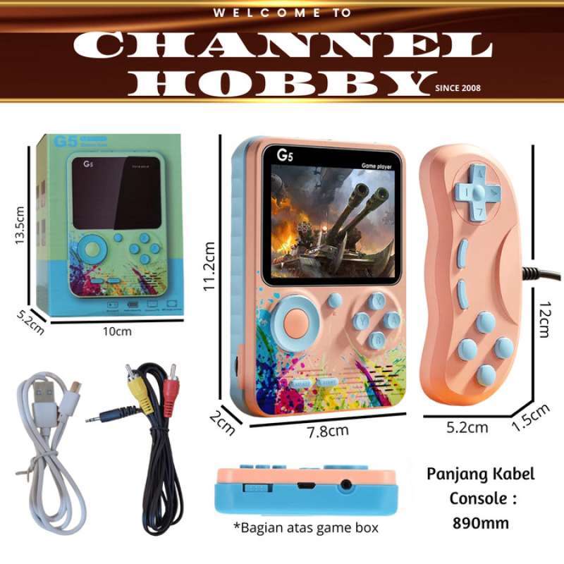 Promo Game Box G5 3 Inch Dual Player 500 Games In 1 / Game Boy / Game