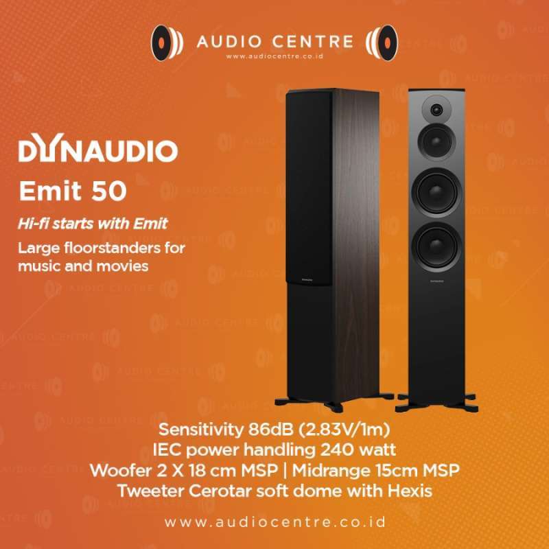 Jual Dynaudio Emit 50 Floorstanding Speaker passive speaker new model