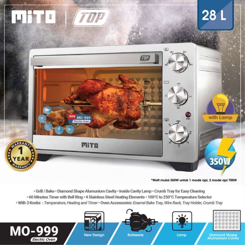 √ Oven Listrik Mito Mo-999 Top 28 Liter - Electric Oven Mito Mo999