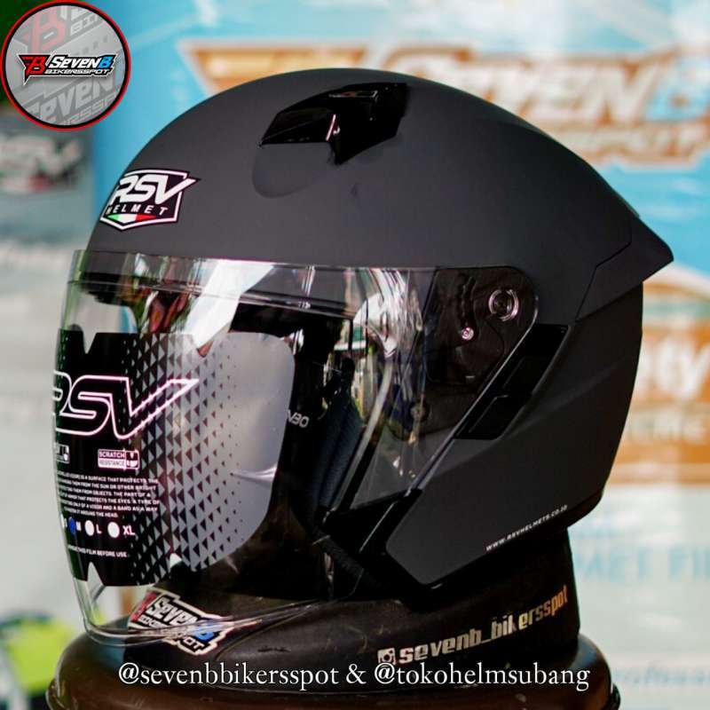 Jual HELM RSV SV300 SOLID CHARCOAL GREY ABU DOFF DOUBLE VISOR SV 300