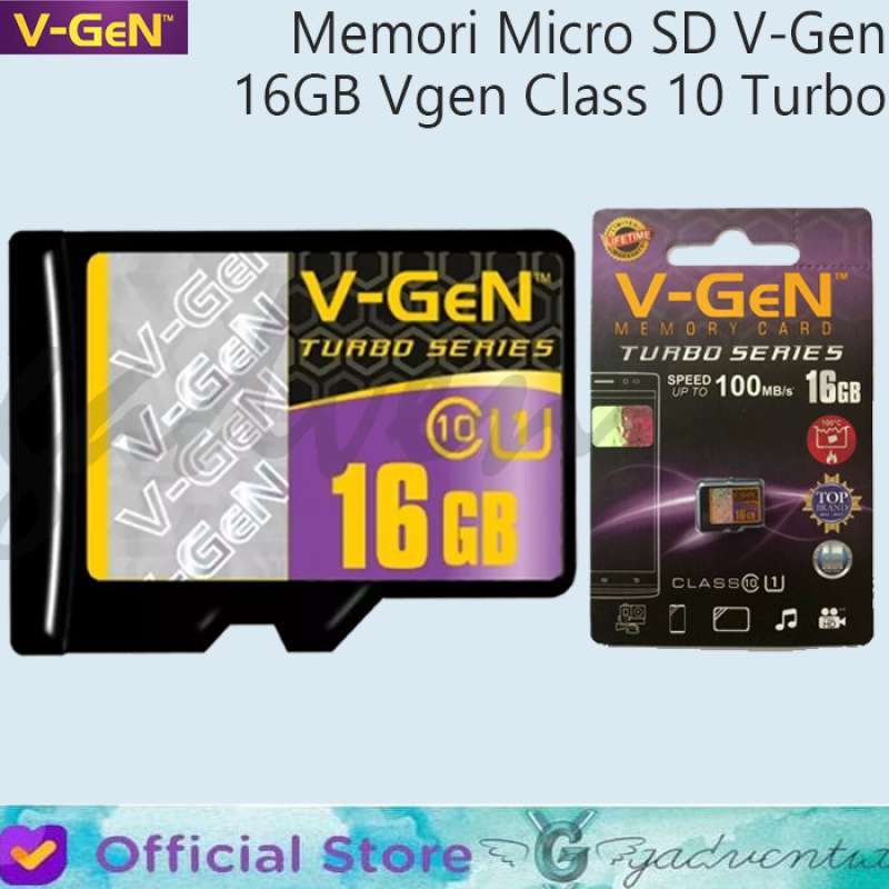 Promo VGen Micro SD 16GB Turbo Class 10 100mbps VGen Memory Card 16GB