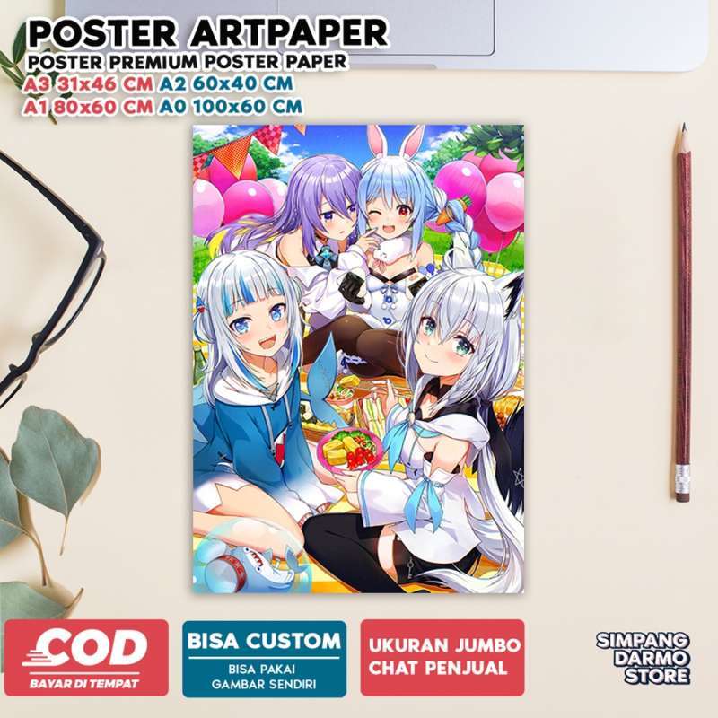 Jual Poster Moona Hoshinova Hiasan Dinding Tema Anime Vtuber Virtual ...