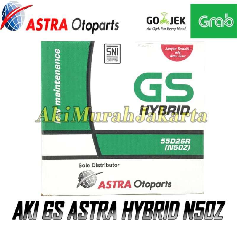 Jual Aki Mobil Kijang Grand GS HYBRID Astra N50Z Aki Basah 12V / 60Ah