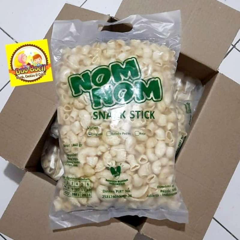 Jual Nom Nom Makaroni Original Snack Stick [360g] Duo Bocil Snack di