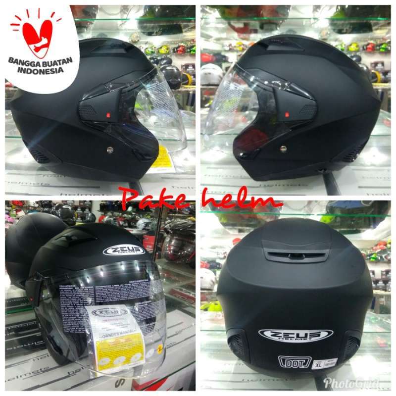 Jual Helm Zeus 611 Hitam Doff Helm Zeus Half Face Matt Black Di Seller Pake Helm Cililitan