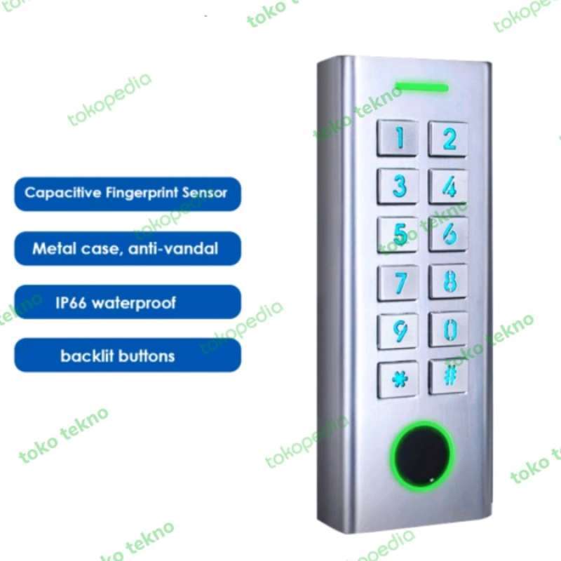 Jual Waterproof Scanner Fingerprint Standalone Access Control Keypad ...