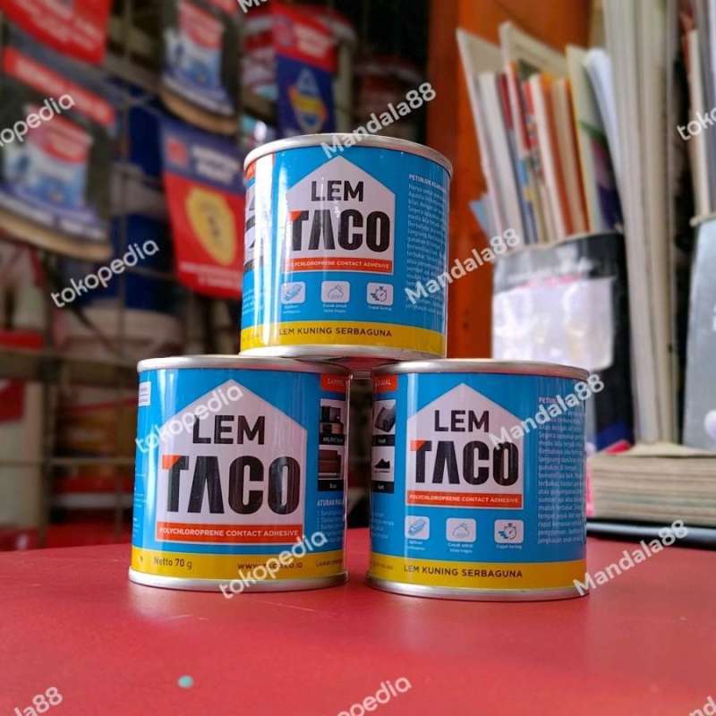 Jual Lem Kuning 70 Gr Taco Sample Non Fox Yunior Aica Aibon Lem Fox ...