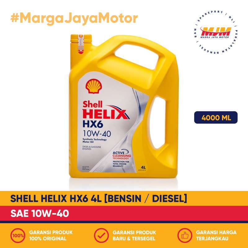 Jual Shell Helix HX6 10W/40 Bensin Diesel [4000ml] Shell Oil 4L ...