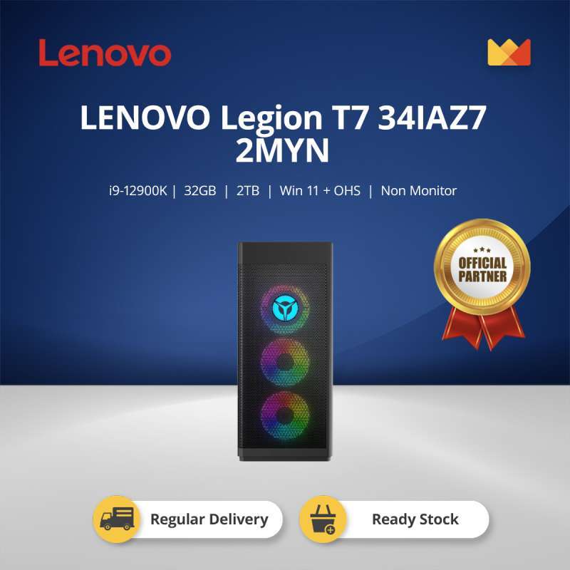 Jual LENOVO Legion T7 34IAZ7 2MYN (i9/32GB/2TB/W11+OHS/Non-Monitor ...