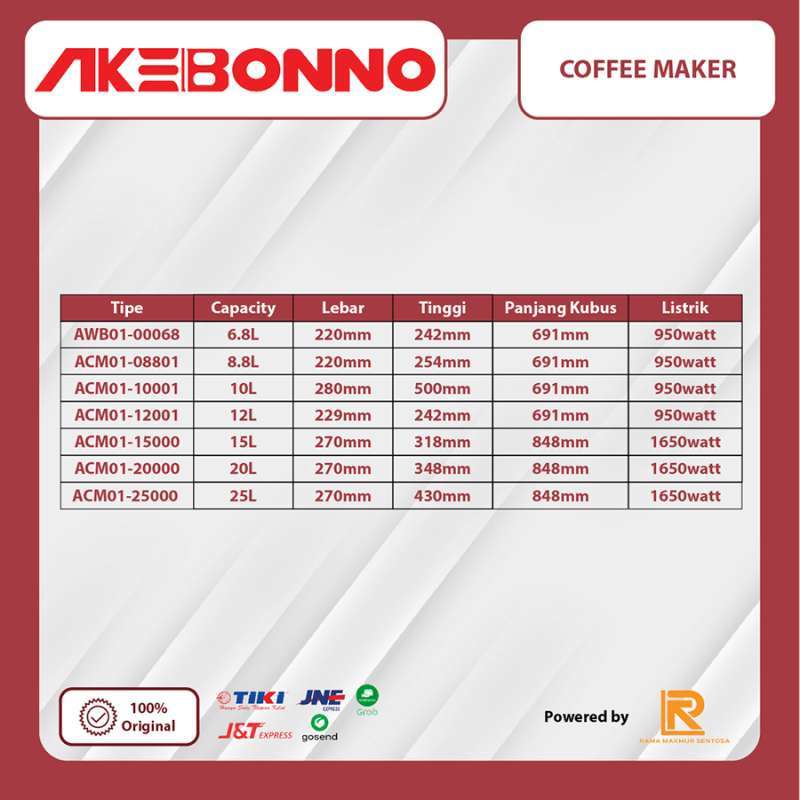 Jual Akebonno Coffee Maker / Water Boiler 10l Standar Series Di Seller
