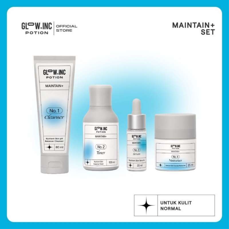 Jual Maintain Cleanser Toner Serum Moisturizer Glowinc Potion