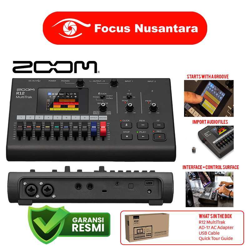Jual Focus Nusantara Zoom R12 Portable Multitrack Recorder Di Seller Focus Nusantara Official