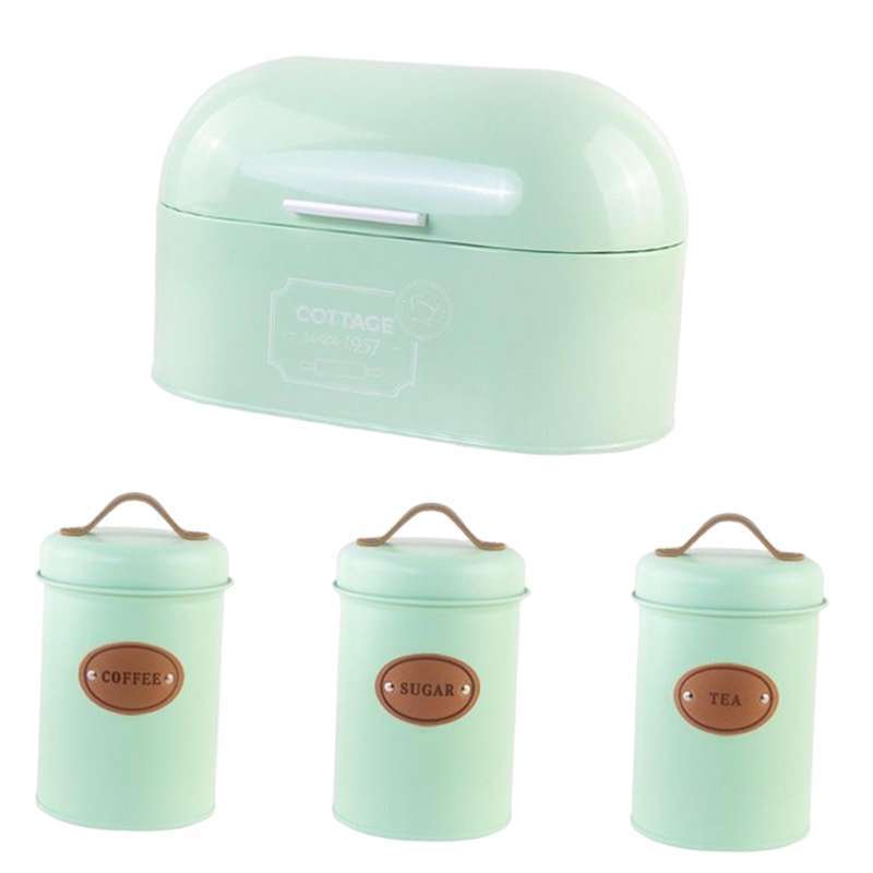 Jual Bread Box Tea Bread Box And Canister Set For Kitchen Countertop