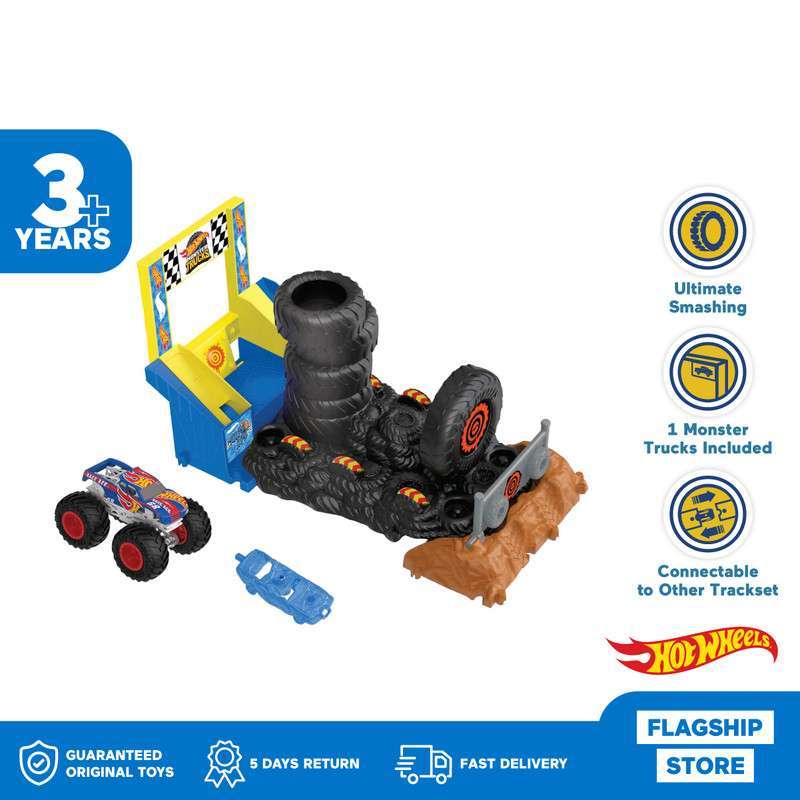 Jual Hot Wheels Monster Truck Race Ace Smash Race Challenge di Seller