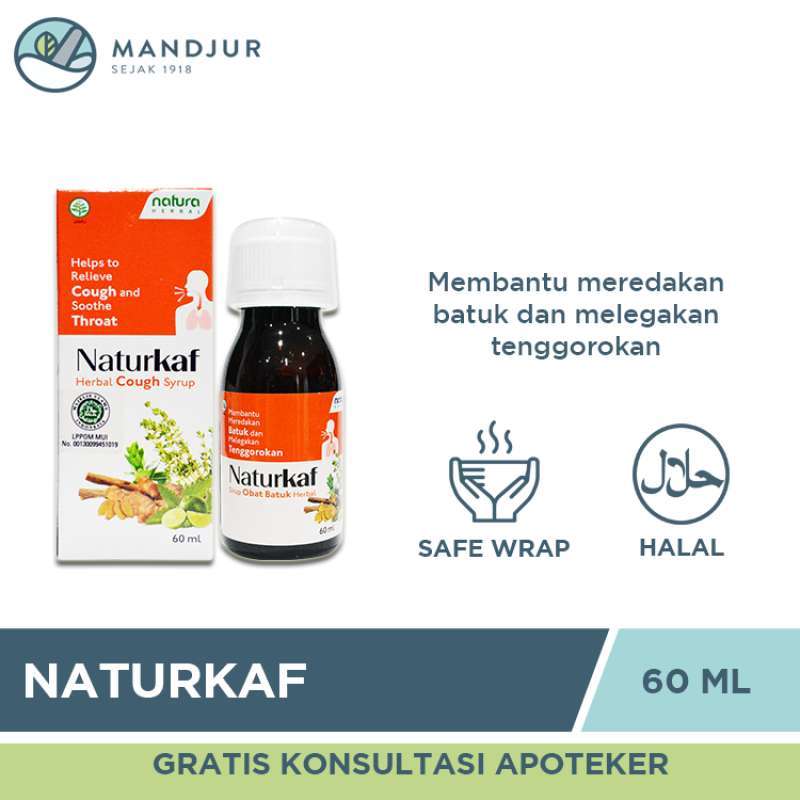 Jual Naturkaf Herbal Cough Syrup 60 mL Sirup Obat Batuk di Seller Apotek Mandjur Official
