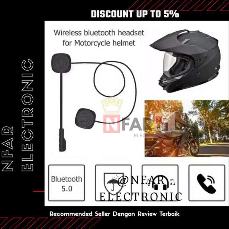 Promo Headset Bluetooth Helm Mh04 with microphone Music Wireless