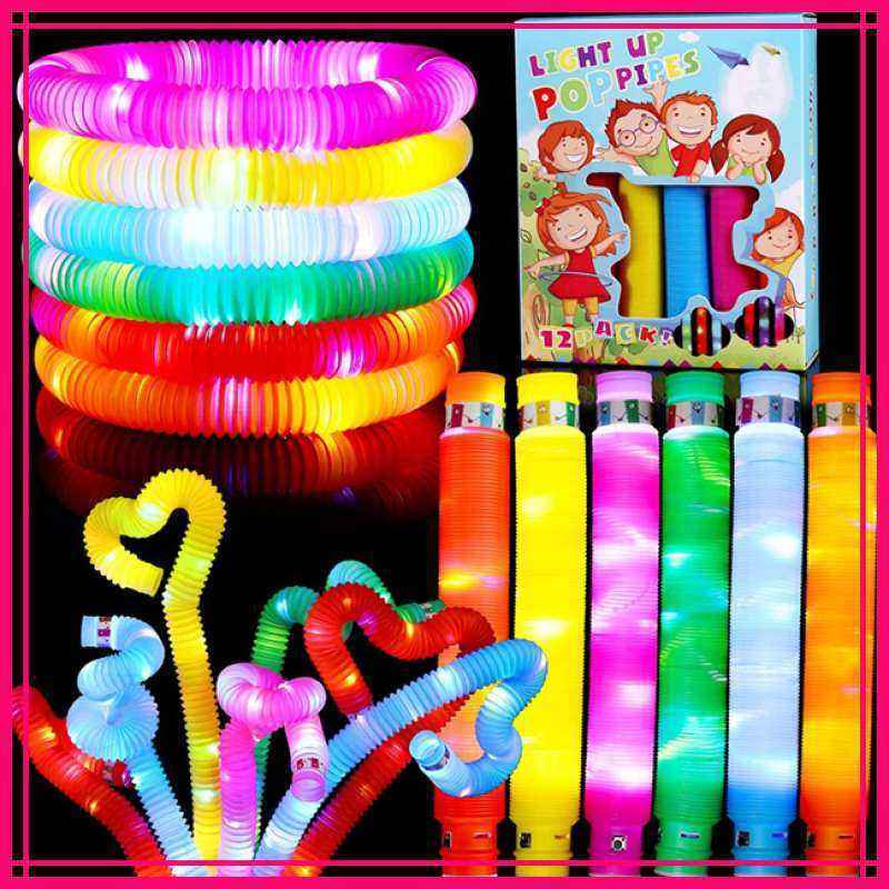 Promo Mainan Anak Viral Light up pop tubes pop pipes lampu stick pipa