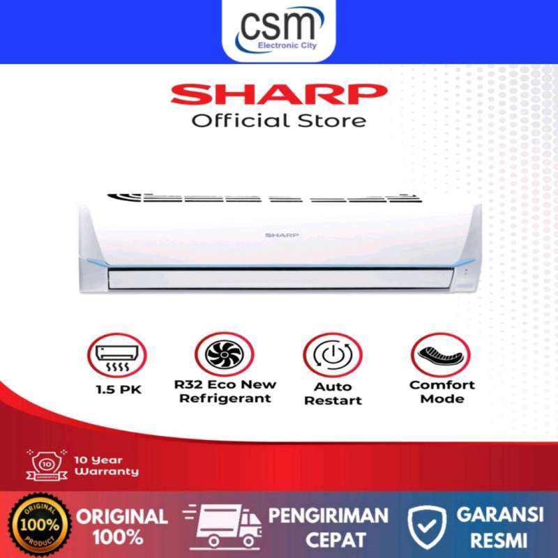 Jual AC SHARP 1,5 PK AHA-12SAY THAILAND [ 1,5 PK ] R32 [INDOOR+OUTDOOR ...
