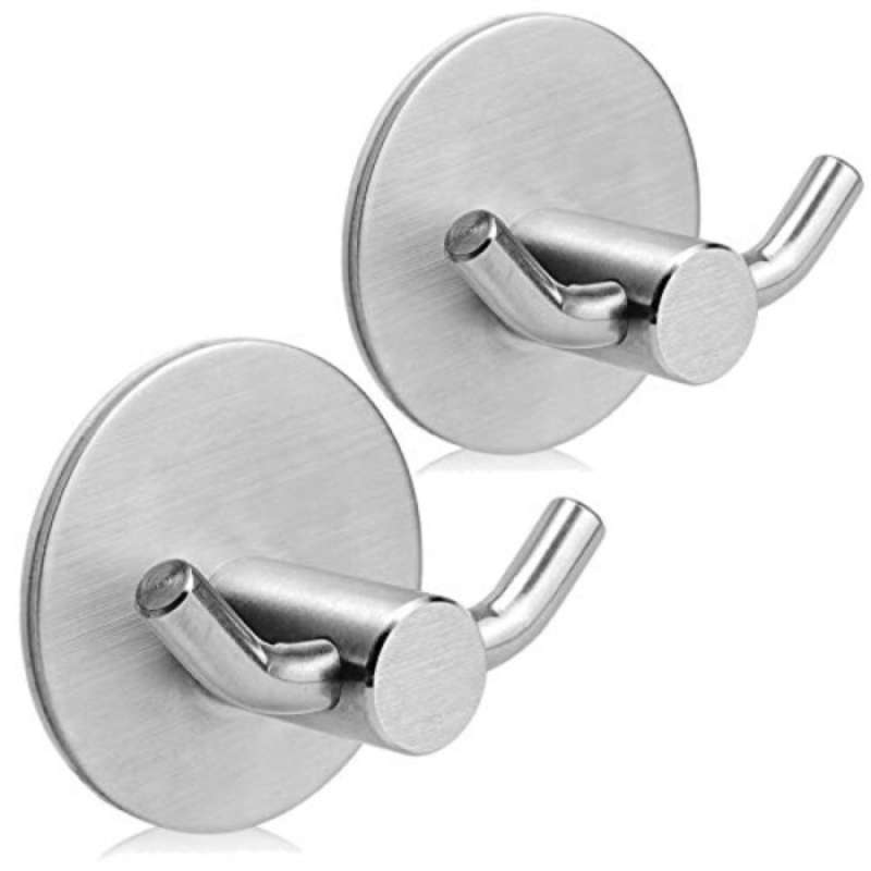 Promo Sugelary Double Prong Adhesive Hooks, Wall Hooks Adhesive