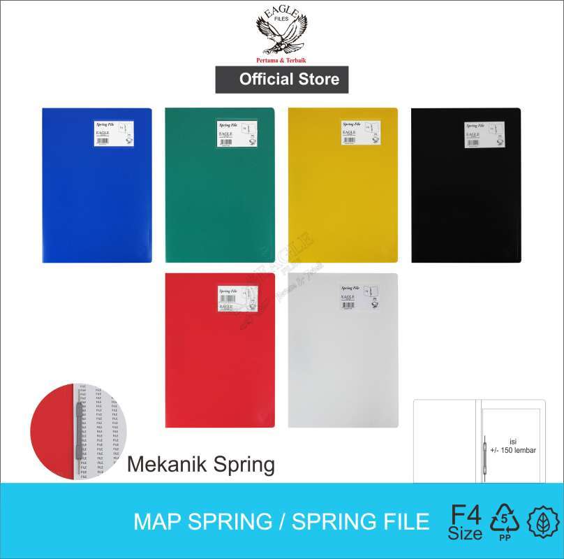 Jual Eagle Files Spring File Folio Map Plastik Map Snelhecter - Kuning ...