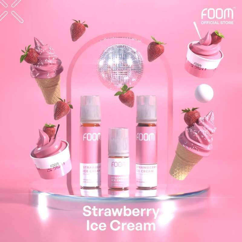 Jual Foom Strawberry Ice Cream 60ML Freebase 6 MG di Seller