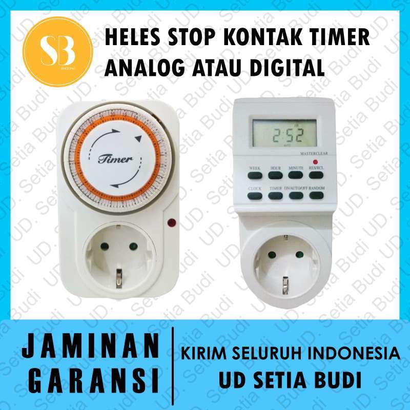Jual HELES Stop Kontak Timer Digital dan Analog TSMD3 TFED1 di Seller