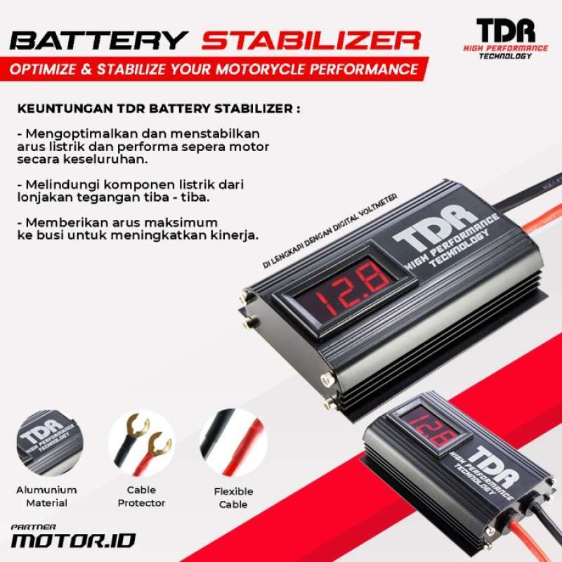 Promo TDR Battery Stabilizer Stabilizer Aki Universal with Voltmeter