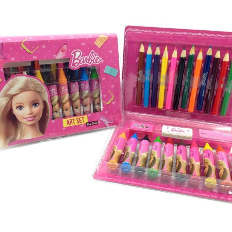 Barbie Art Set, Arts And Crafts For Kids, Colouring Sets For Children, Gifts For Girls