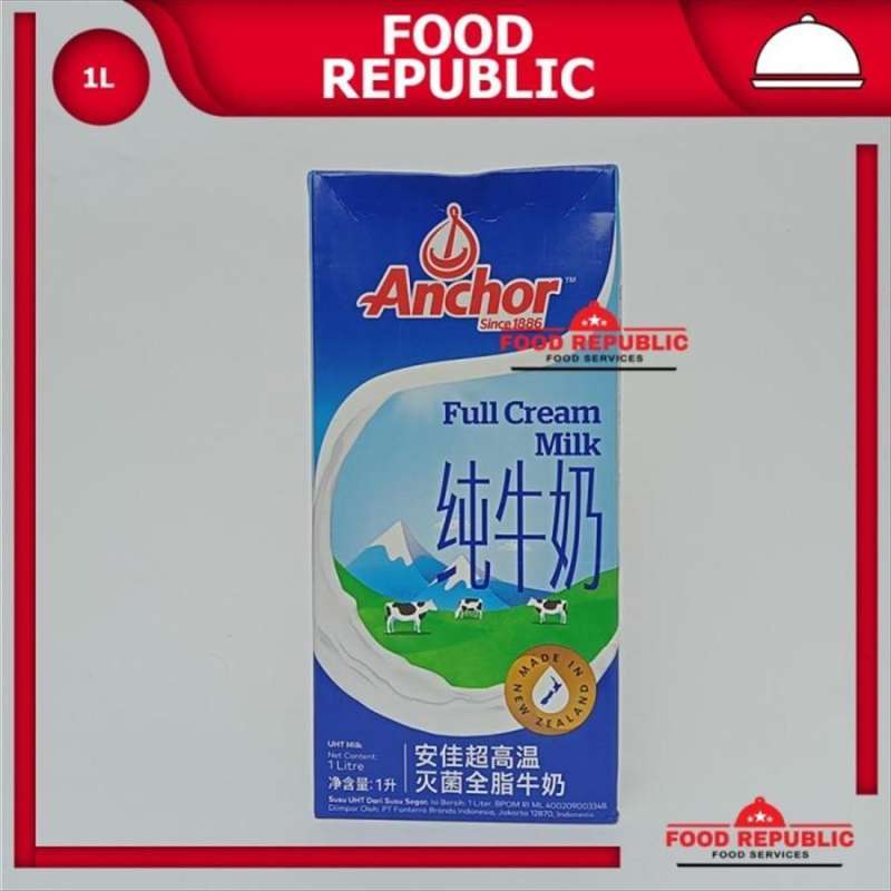 Jual ANCHOR UHT MILK 1 LTR SUSU UHT FULL CREAM 1 LITER PREMIUM IMPORT