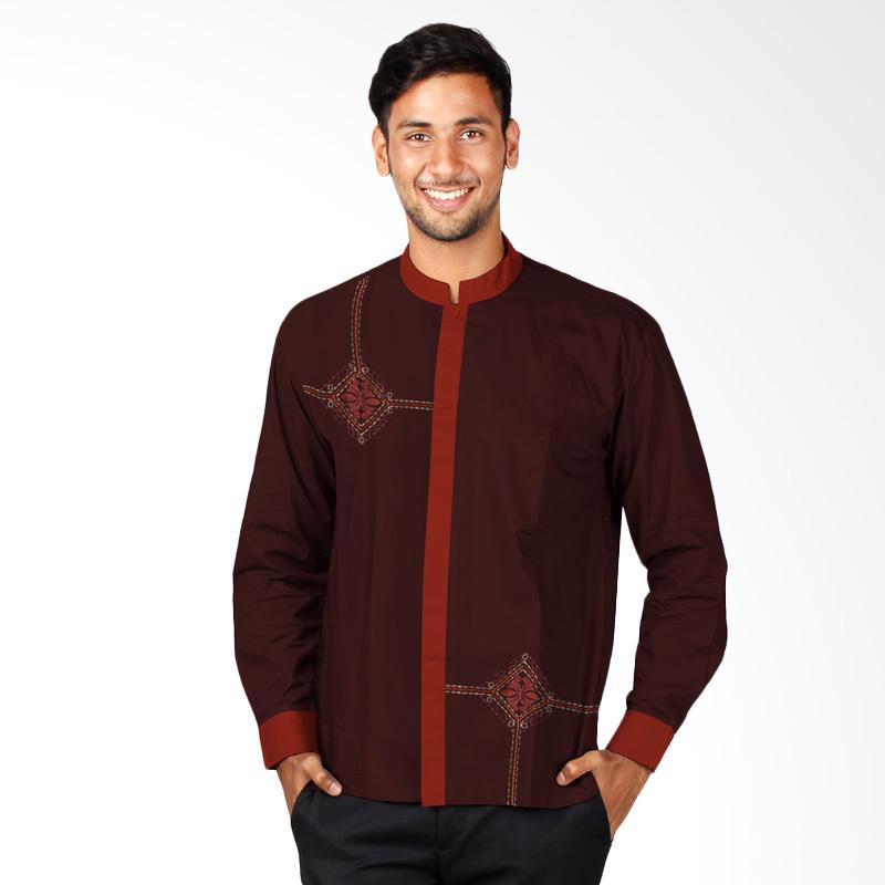 Jual Aitana Baju  Koko  Bordir Pria Maroon  KK MG 1510124 