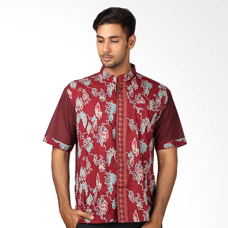 Jual Aitana BTK KS 154071 SS Baju  Koko  Batik Pria Maroon  