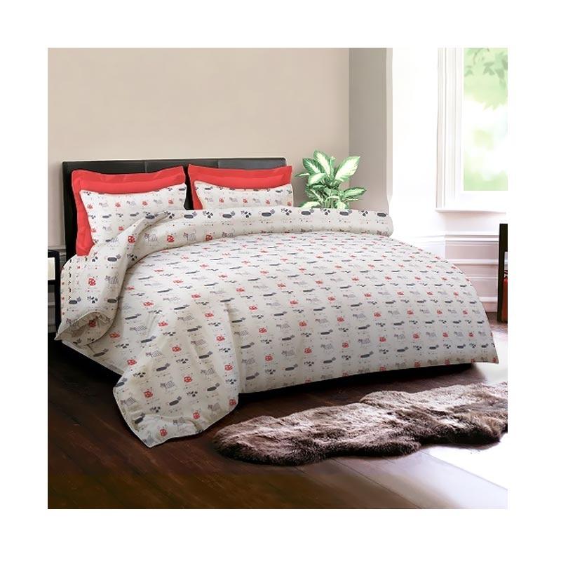 Jual King Rabbit Motif Kitten Bed Cover Merah di Seller King Rabbit Ancol, Kota Jakarta