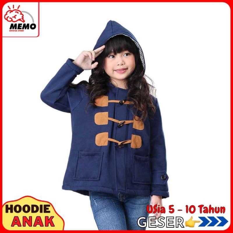 â Jaket Hoodie Anak Perempuan Fleece Navy Jaket Anak Perempuan Jaket